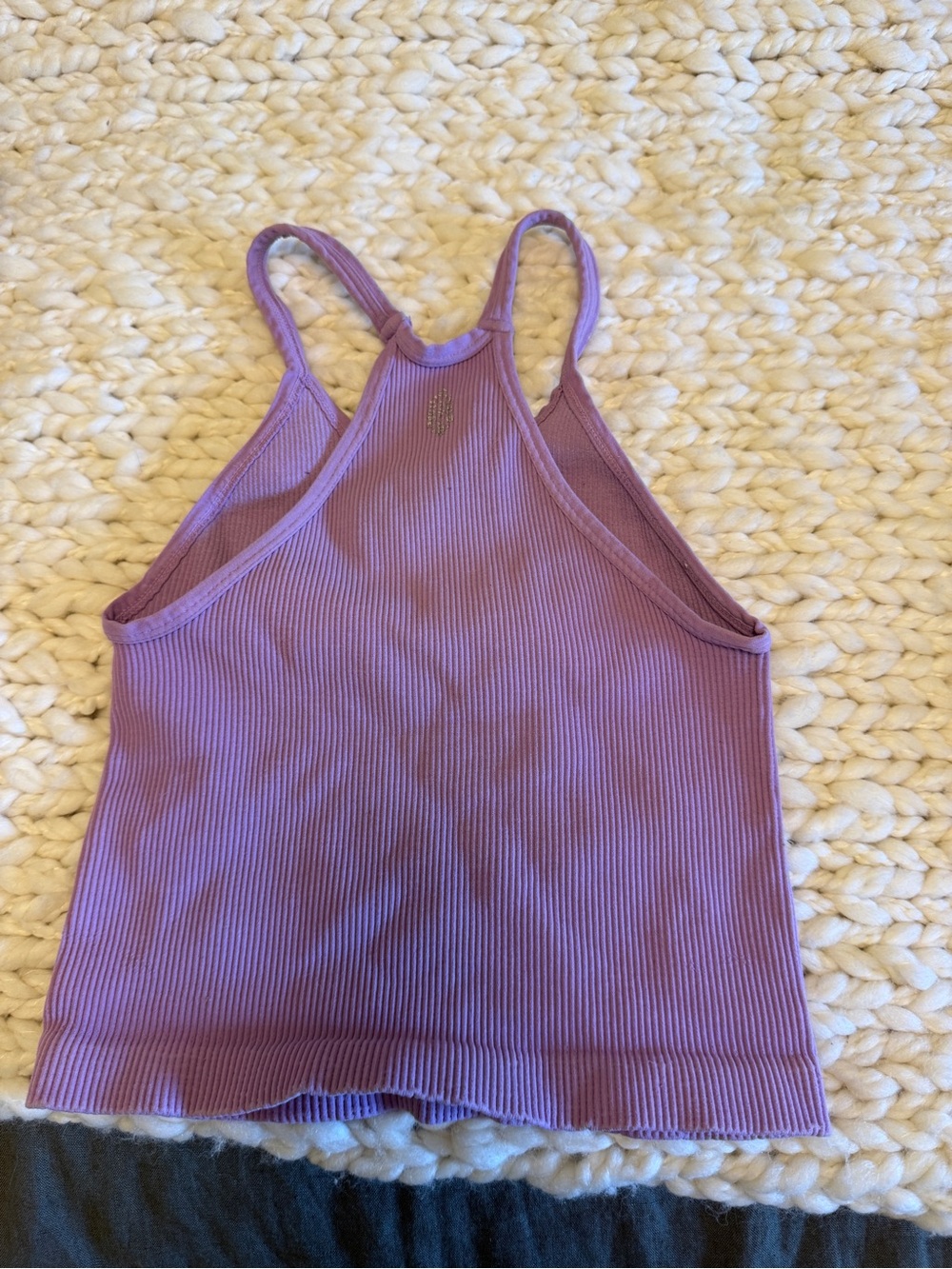 FP Movement by Free People Lilac Ribbed Racerback Tank - Picture 2 of 2
